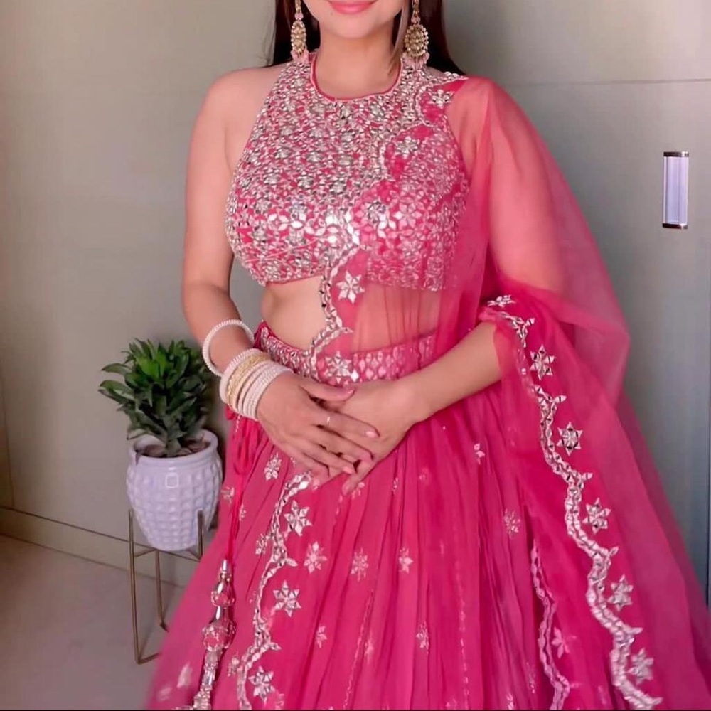 Mirror work Lehenga Choli- Virsa Fashionn